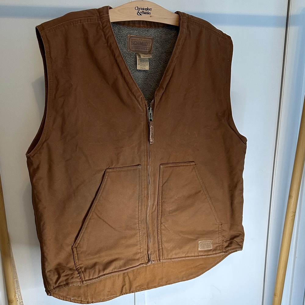 Schmidt Men's Durable Brown Vest